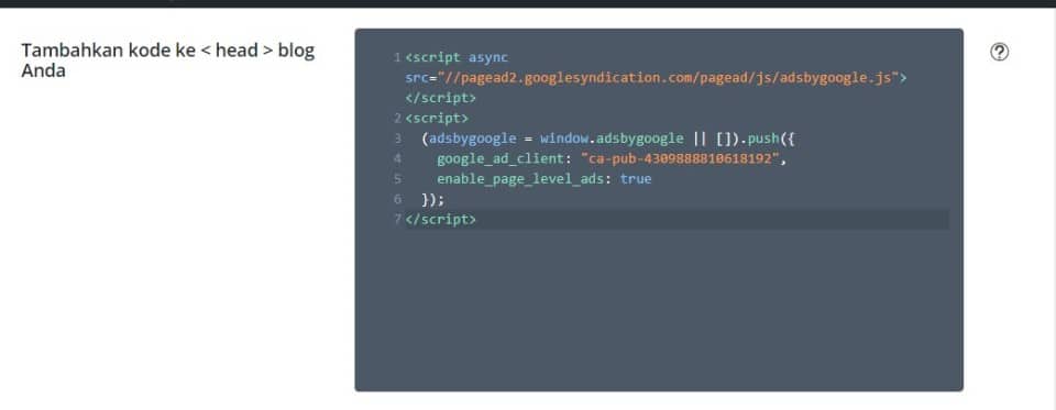 11 Pasang Kode Adsense Di Header Website - SEON Digital Marketing