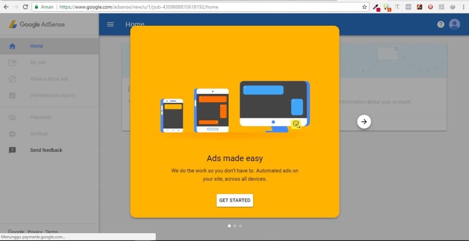 5 Masuk Dashboard Adsense - SEON Digital Marketing