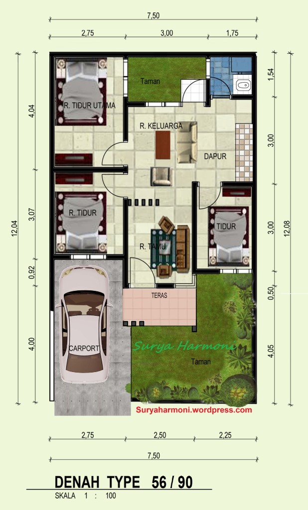 Gambar Kerja Rumah Type 50 Type 100 Pdf - SEON Digital Marketing