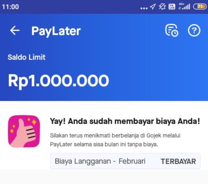 Limit Paylater Gojek Saya Naik Jadi 1 Juta - SEON Digital Marketing