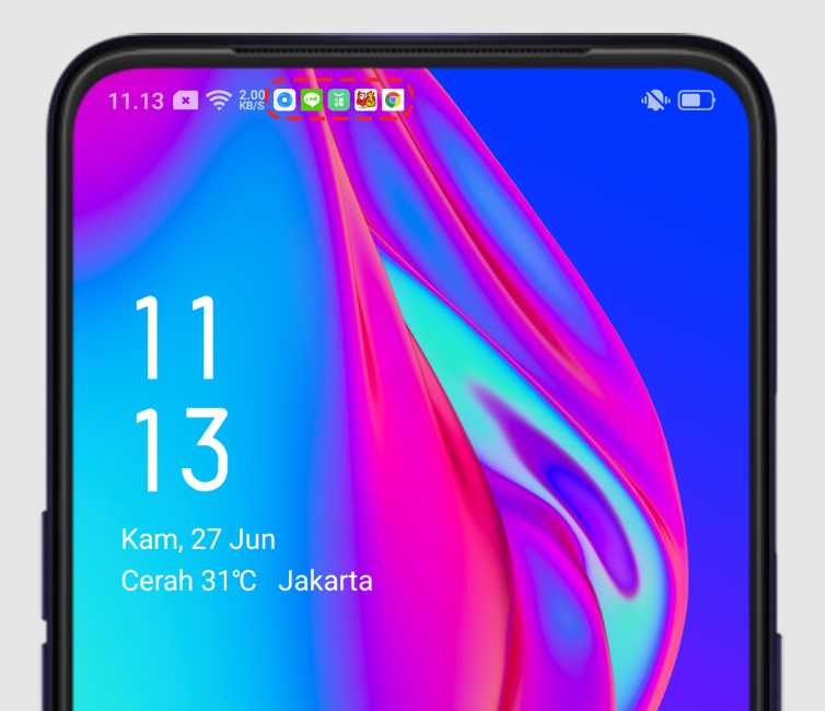 Status Bar Oppo - SEON Digital Marketing